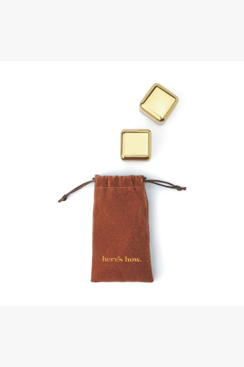 gold cocktail chiller cubes