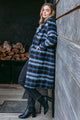 Bennett Chocolate Blue Check Coat