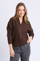 Elea Coffee Knit Polo