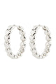 Maeve Heart Silver Recycled Hoop Earrings