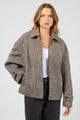 Asher Chocolate Herringbone Jacket