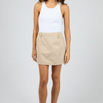 Cove Beige Denim Mini Skort