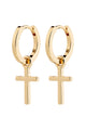 Flynn Recycled Gold Cross Hoop Earrings