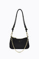 Poppi Black Gold Vegan Leather Gold Hardware Crossbody Bag