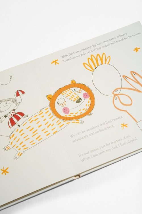 Page with illustrations and text from With My Daddy by Jo Witek