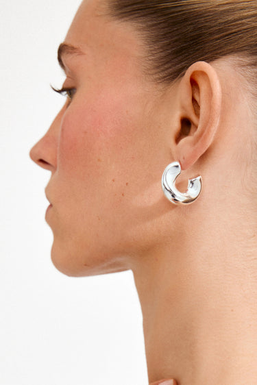 Jennings Silver Hoop Earrings