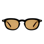 Heart Throb Black Brown Mono Lens Round Sunglasses
