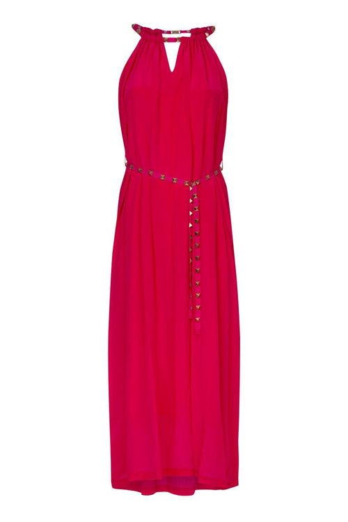 Neck Point Hot Pink Maxi Dress WW Dress Coop   