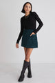 Credible Forest Cord Mini Skirt
