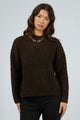 Samara Brown High Neck Knit Sweater
