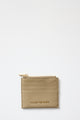 Small Taupe Leather Card Holder
