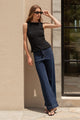 Zoey Indigo Tall High Rise Wide Leg Pocket Jean