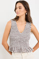 Acceptance Chocolate Gingham Sleeveless Shell Top