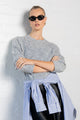 Adulation Grey Marle Pointelle Fluffy Jumper