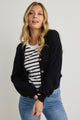 Agatha Black Fine Knit Cardigan