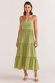 Alexe Matcha Tie Back Midi Dress