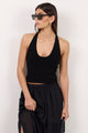 Ambition Black Racer Back Knit Top