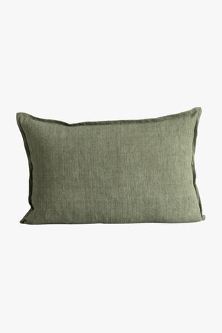 Arcadia Moss Feather Inner 40x60cm Linen Cushion HW Cushions Baya   