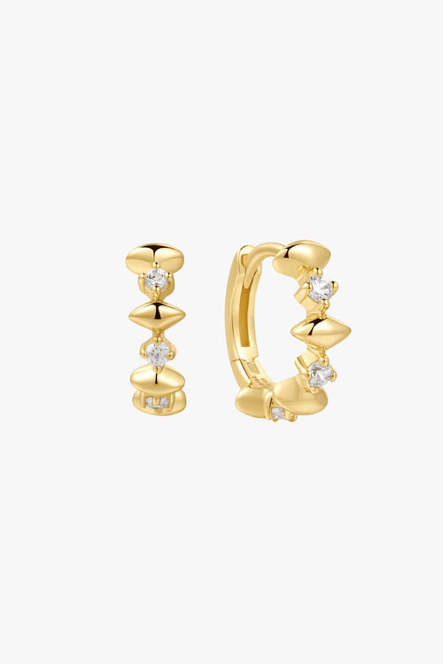 gold diamond hoop earring