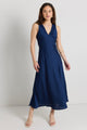 Aston Ink Jacquard Satin Bias Flared Maxi Dress