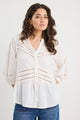 Astound Ivory Lace Insert SS Top