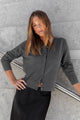 Autograph Charcoal Soft Fine Gauge Crewneck Cardigan
