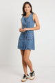 Avenue Mineral Blue Denim Mini Vest Dress