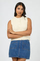 Aya Vanilla Knit Button Through Vest