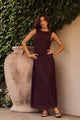 Backlit Chocolate Lace Sleeveless Maxi Dress