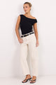 Tradition Ecru Stretch Soft Barrel Jeans