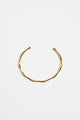 Bamboo 14k Gold Plate Cuff Bangle