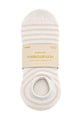Beige 3 Pack Polka Dot + Stripe Invisible Boat Socks