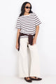 Zoey Ecru Petite High Rise Wide Leg Pocket Jean