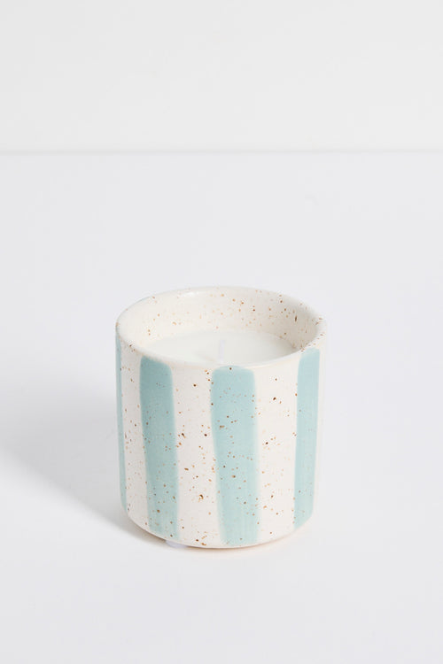 blue stone stripe candle