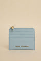 Small Blue Leather Card Holder