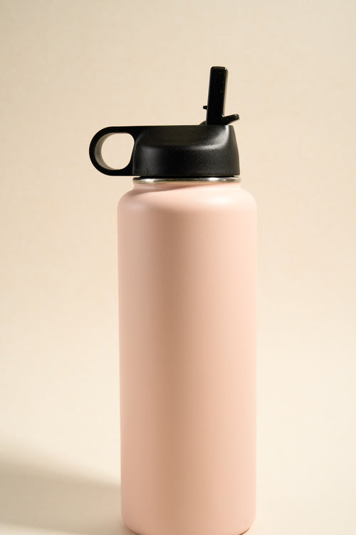 pink water bottle