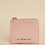 blush leather cardholder