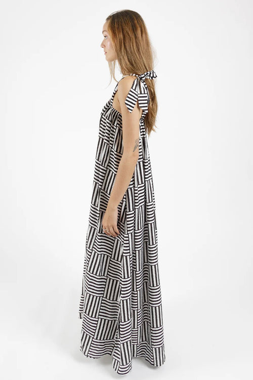 Black and white maxi dress