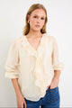 Breeze Ivory Frill Front LS Top