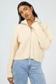Bridie Vanilla Knit Zip Through Cardi
