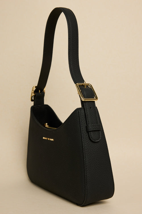 black leather bag