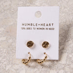 gold earring set