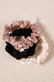 Small White Black Blush Set of 3 Scrunchies