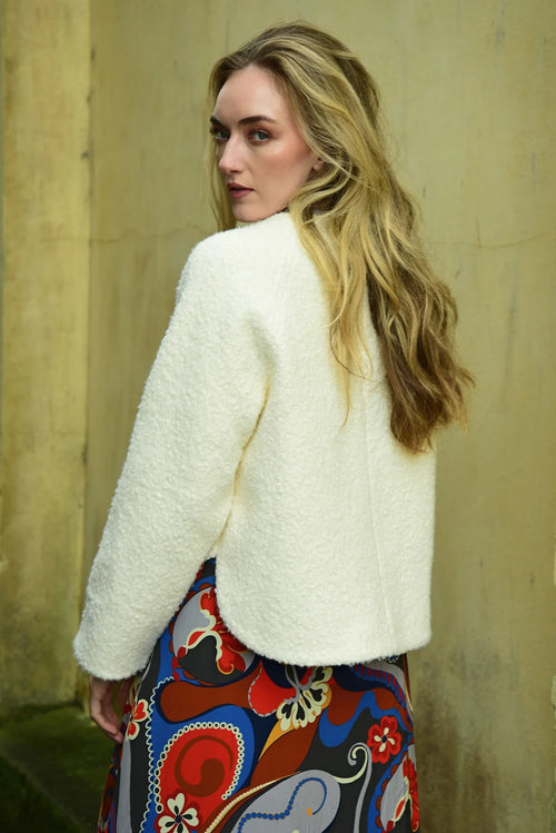 COOP Boucle crop cream jacket 