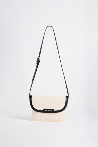 canvas leather trim crossbody bag
