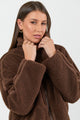Chalet Chocolate Sherpa Collared Jacket