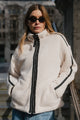 Chalet Taupe Sherpa Collared Jacket