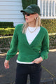 Charm Green Wrap Knit Jumper