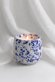 Blue Splash Glazed Ceramic Soy Wax Candle