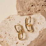 Chunky Chain Gold Earrings ACC Jewellery Georgia Mae   